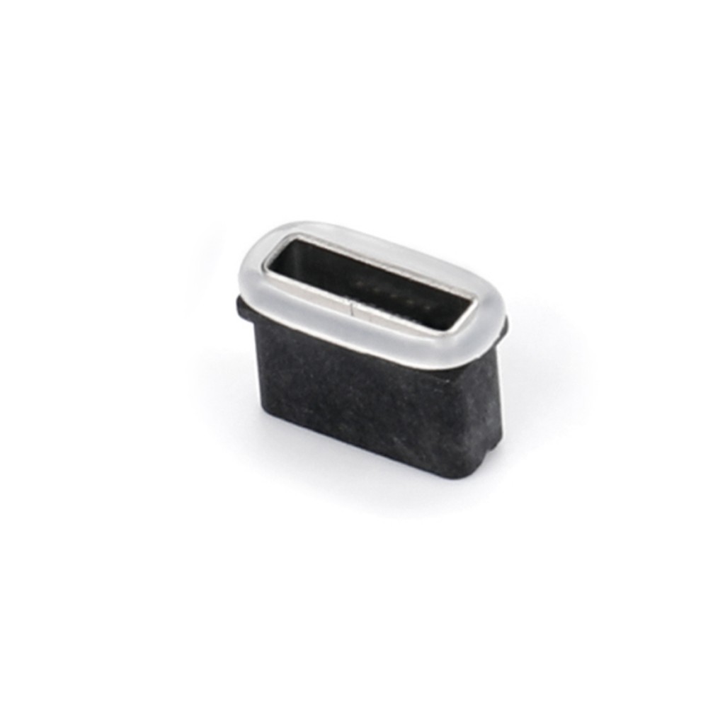 04OT-1606-WP   Micro USB  5F 板上SMT AB型 全貼 無(wú)耳有柱 膠芯反向 帶防水圈 防水IP67