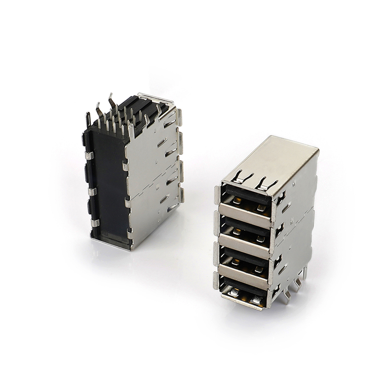 01FR-1302 USB2.0 AF 90度插板四層6腳