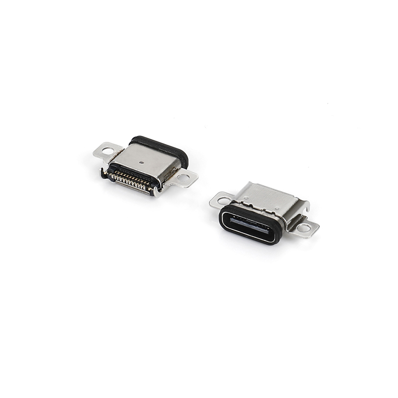 0724C-0575-WP TYPE CF 24P 雙排SMT 90度沉板防水款帶鎖孔不露舌片CH=0.70 L=9.27 IPX8